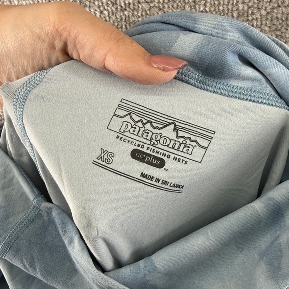 Patagonia Blue Patterned Skinny Leggings Athletic Active Work Out Womens XS - Picture 6 of 9